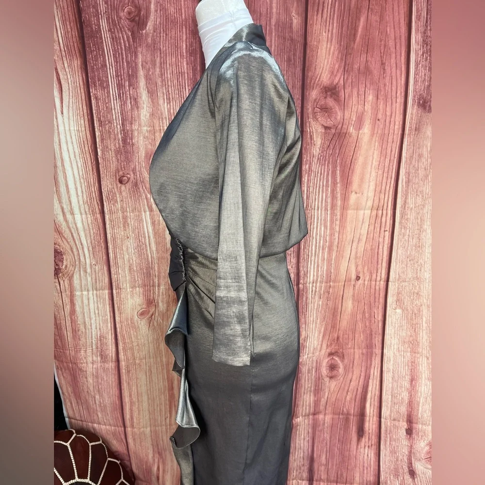 R&M Richards 2pc iridescent mother of the bride dress with shrug women’s size 6 - Picture 10 of 17